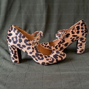 Report Leopard Print Chunky Heels